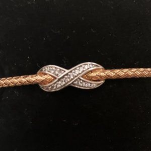 Gold Plate Over 925 Sterling Silver Infinity Bracelet / Made in Peru